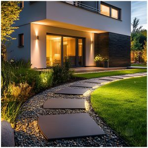 Applique murale de jardin QUERK 5 2xGU10 IP54 noire LED2B