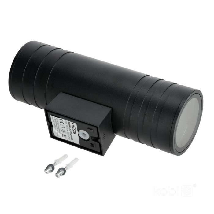 Applique murale de jardin QUERK 5 2xGU10 IP54 noire LED2B