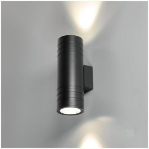 Applique murale de jardin QUERK 5 2xGU10 IP54 noire LED2B