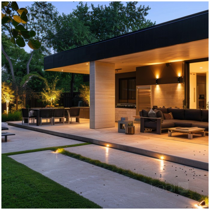 Applique murale de jardin QUERK 7 2xGU10 IP54 noir LED2B