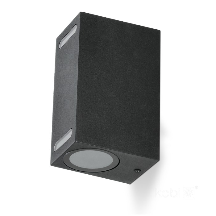 Applique murale de jardin QUERK 7 2xGU10 IP54 noir LED2B
