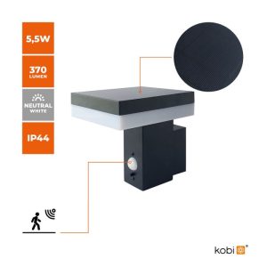 Applique murale de jardin SOLARIS 2 5,5W 4000K IP44 Kobi