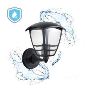 Applique murale de jardin TEVIO KG 1xE27 IP54 noir LED2B
