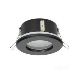 Bague d'éclairage encastré OH34 IP44 noir mat Kobi