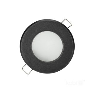 Bague d'éclairage encastré OH34 IP44 noir mat Kobi