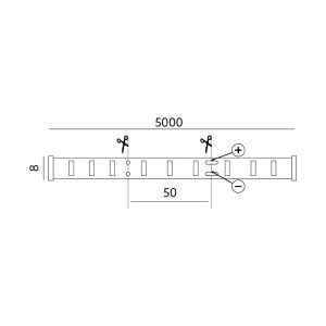 Bande LED TRAMO 300 2835 5m verte IP65 Kobi