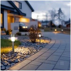 Borne de jardin solaire LED ECLIPSE 6000K IP44 paquet de 10 LED2B
