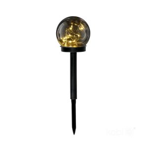 Borne de jardin solaire LED GLOBE 3000K IP44 lot de 5 LED2B