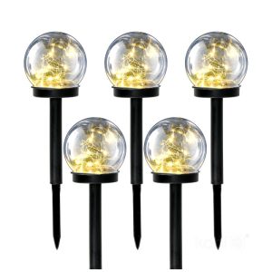 Bornes de jardin solaires LED GLEAM 3000K IP44 pack de 5 LED2B
