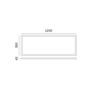 Cadre 45 mm pour panneau LED 30x120 clic Kobi