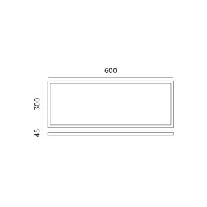 Cadre 45 mm pour panneau LED 30x60 à clipser Kobi