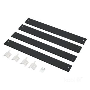 Cadre 63 mm pour panneau LED 60x60 clic noir Kobi