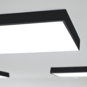 Cadre 63 mm pour panneau LED 60x60 clic noir Kobi