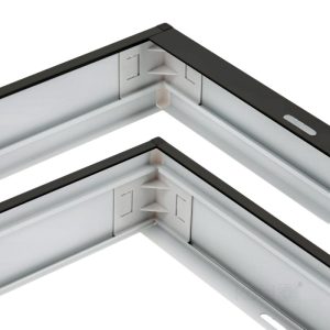 Cadre 63 mm pour panneau LED 60x60 clic noir Kobi