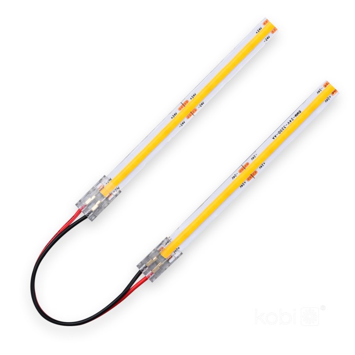 Connecteur double face 10 cm pour bande LED COB 8 mm Kobi
