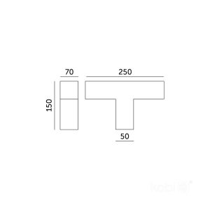 Connecteur en T pour LED KOLINE K2 noir Kobi Pro