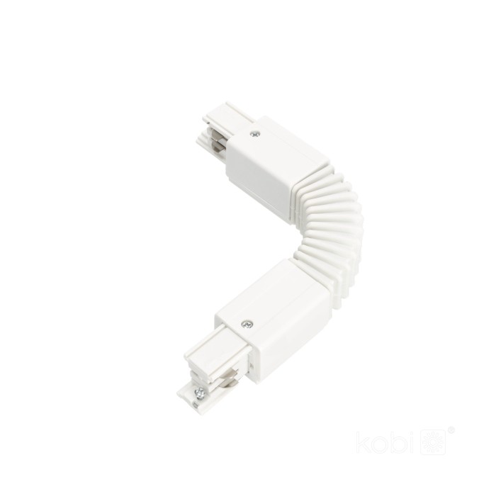 Connecteur externe pour rail à 3 circuits FLEX blanc Kobi
