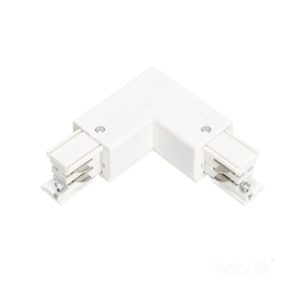 Connecteur externe pour rail à 3 circuits L DROIT blanc Kobi