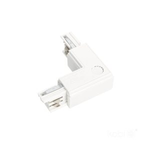 Connecteur externe pour rail à 3 circuits L DROIT blanc Kobi