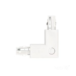 Connecteur externe pour rail à 3 circuits L DROIT blanc Kobi