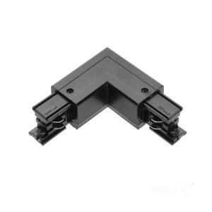 Connecteur externe pour rail à 3 circuits L DROIT noir Kobi