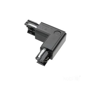 Connecteur externe pour rail à 3 circuits L DROIT noir Kobi
