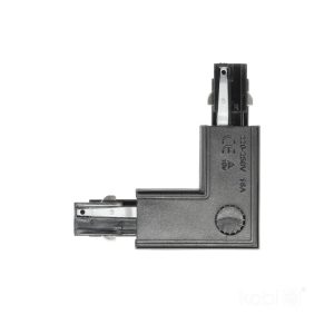 Connecteur externe pour rail à 3 circuits L DROIT noir Kobi