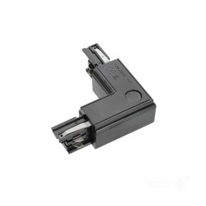 Connecteur externe pour rail à 3 circuits L GAUCHE noir Kobi