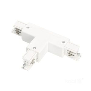 Connecteur externe pour rail à 3 circuits T blanc Kobi