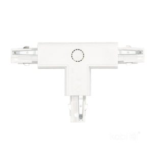 Connecteur externe pour rail à 3 circuits T blanc Kobi