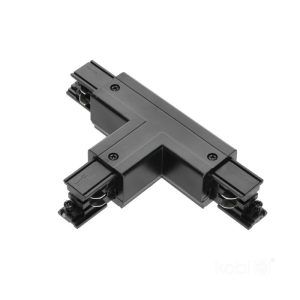Connecteur externe pour rail à 3 circuits T noir Kobi