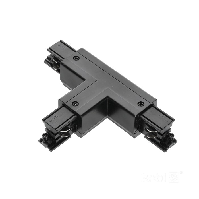 Connecteur externe pour rail à 3 circuits T noir Kobi