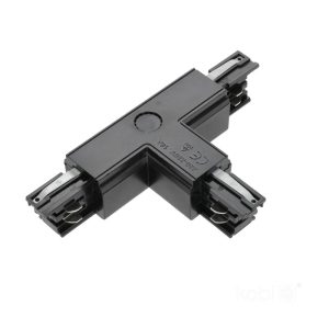 Connecteur externe pour rail à 3 circuits T noir Kobi
