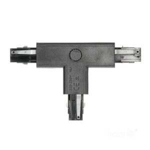 Connecteur externe pour rail à 3 circuits T noir Kobi