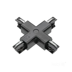 Connecteur externe pour rail triphasé X noir Kobi