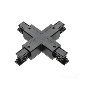 Connecteur externe pour rail triphasé X noir Kobi