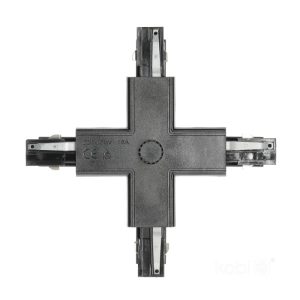 Connecteur externe pour rail triphasé X noir Kobi