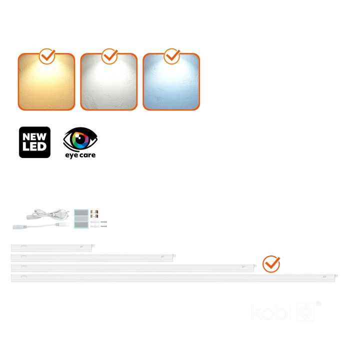 Éclairage d'armoire LED WL 12W 3CCT Kobi
