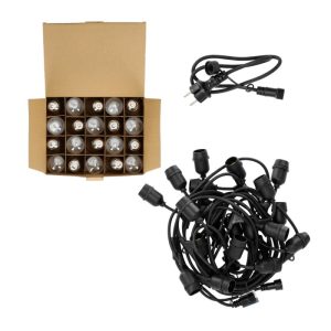 Guirlande BAJA LED ENSEMBLE 20x1W E27 10m Kobi Design
