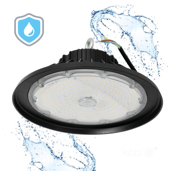 High Bay LED RIO PRO 150W 4000K IP66 Kobi Pro" en français se traduit par : "LED High Bay RIO PRO 150W 4000K IP66 Kobi Pro