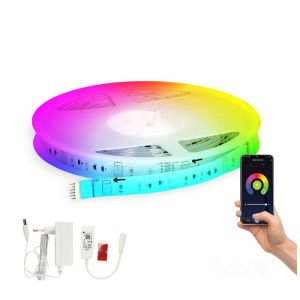 Kit LED intelligent bande 24W 5m RGB+CCT WIFI IP20/6 Kobi