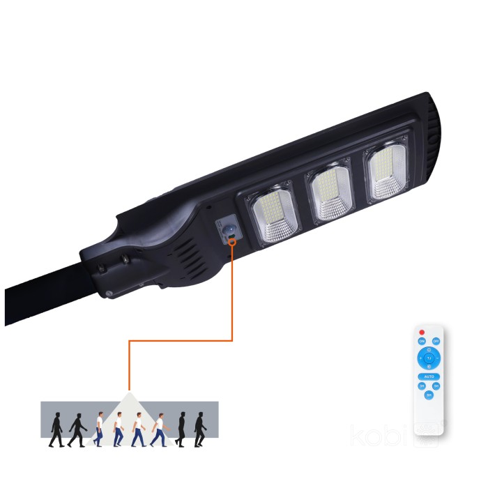 Lampadaire avec détecteur de mouvement LED solaire URBI 8W 6500K IP54 LED2B