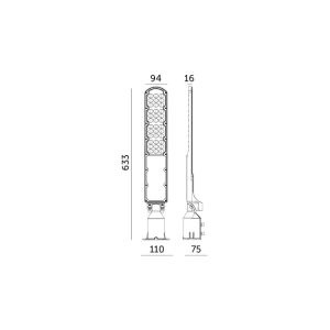 Lampadaire LED CYOTO 100W 4000K LX Kobi Premium