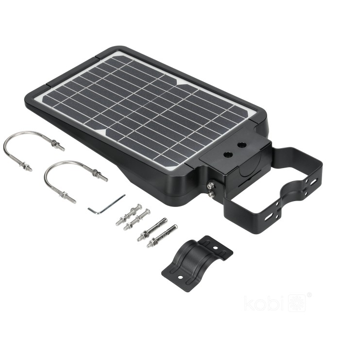 Lampadaire solaire avec détecteur de mouvement LED STREET 15W 4000K IP65 Kobi
