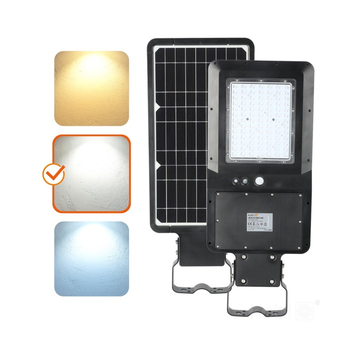 Lampadaire solaire avec détecteur de mouvement LED STREET 40W 4000K IP65 Kobi Premium