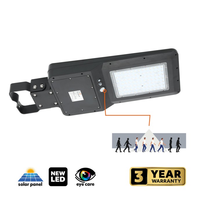 Lampadaire solaire avec détecteur de mouvement LED STREET 40W 4000K IP65 Kobi Premium