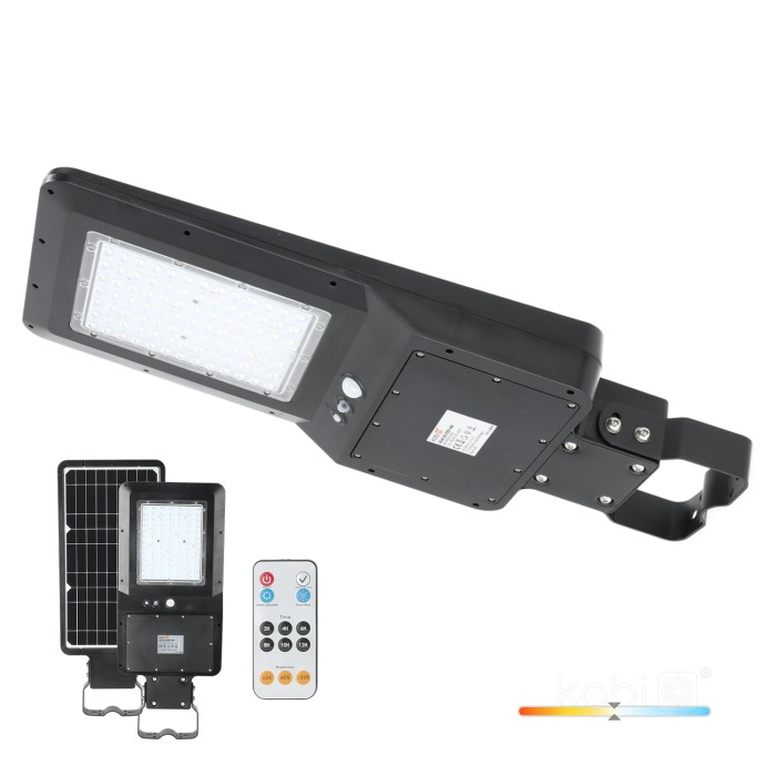 Lampadaire solaire avec détecteur de mouvement LED STREET 40W 4000K IP65 Kobi Premium