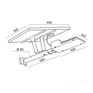Lampadaire solaire LED SOLIT 11W 4000K IP54 Kobi