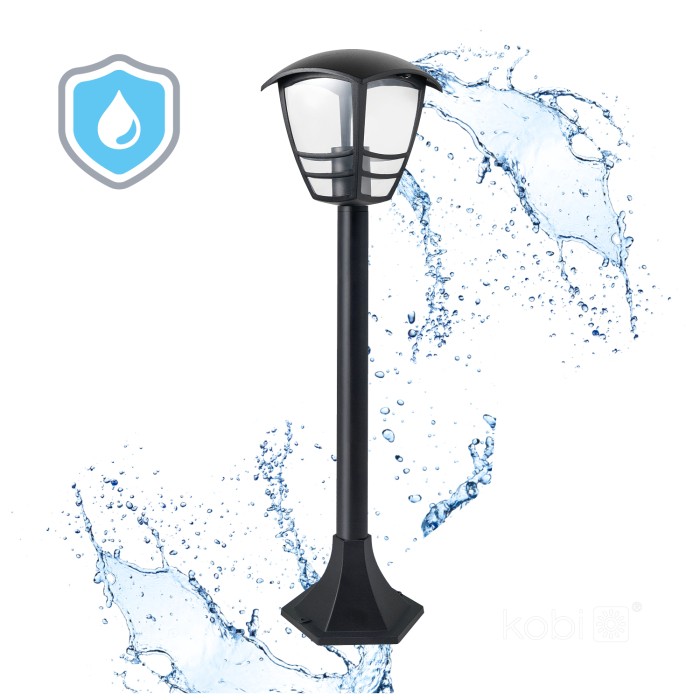 Lampadaire TEVIO S 1xE27 IP54 noir LED2B