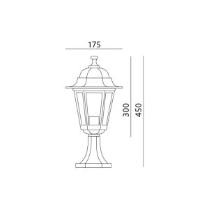 Lampe borne LO4104 1xE27 IP44 or Kobi